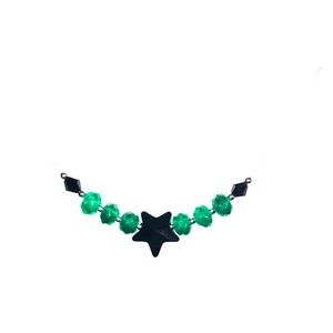 Star Crafts Emerald and Swarovski Crystal Necklace